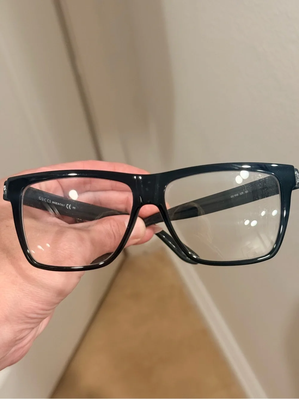Gucci GG1008 Eyeglasses Shiny Black